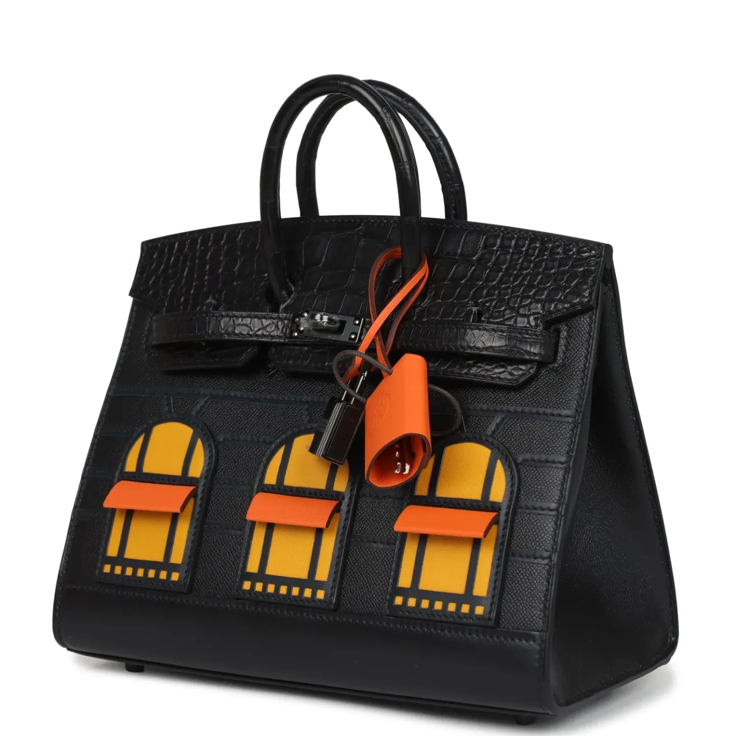Herthtmes Midnight Faubourg Birkin Sellier 20 So Black Matte Alligator