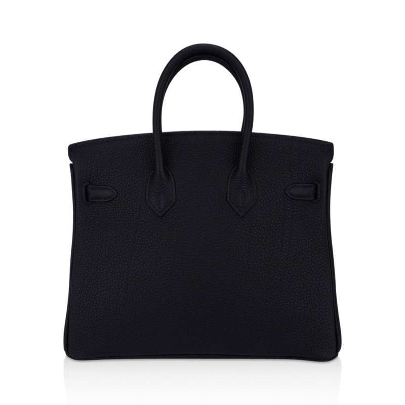 Birkin 25 Bag Black Togo Leather with Palladium Hardware