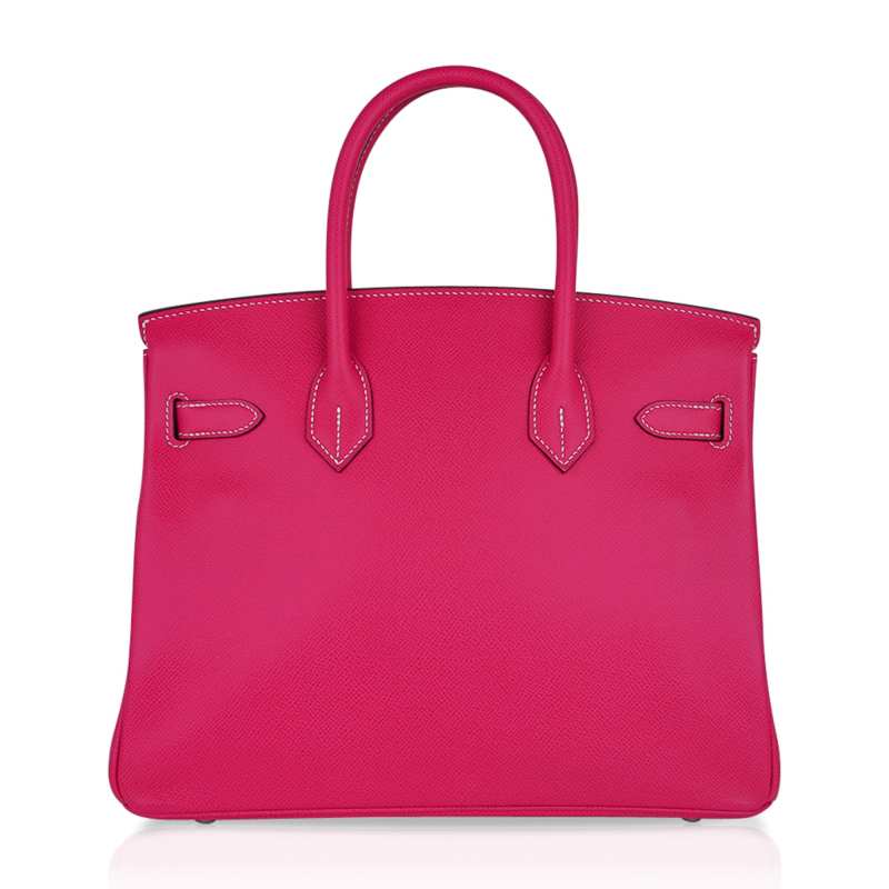 Birkin 30 Bag Rose Tyrien Candy Epsom Limited Edition Palladium