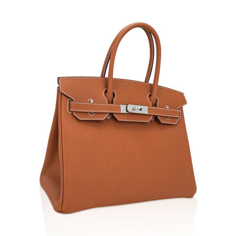 Birkin 30 Bag Gold Epsom Leather with Palladium Hardware