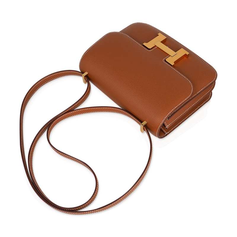 Constance 18 Mini Bag Gold w/ Gold Hardware Epsom Leather
