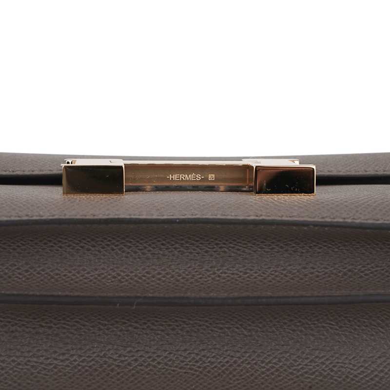 Mini Constance 18 Bag Etain Epsom Leather with Gold Hardware