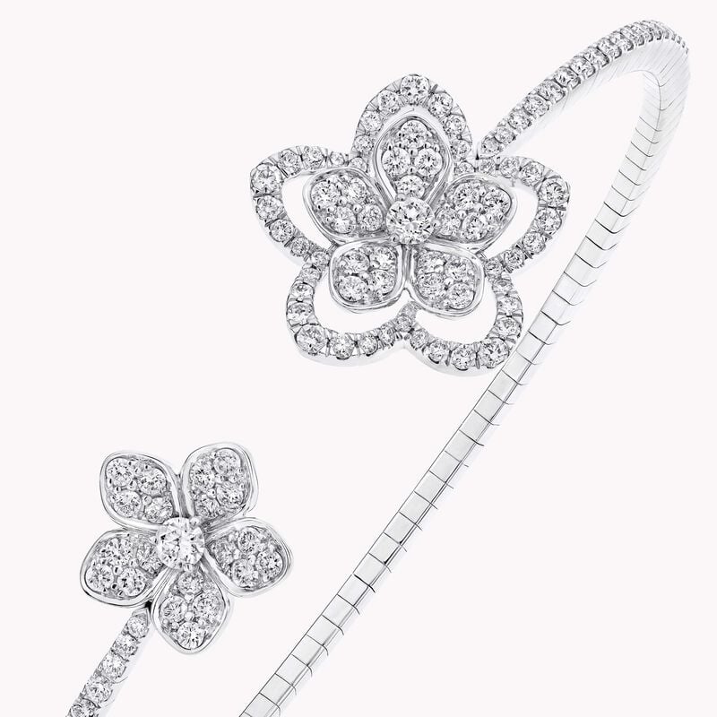 Wild Flower Open Diamond Bangle
