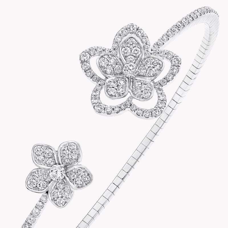 Wild Flower Open Diamond Bangle