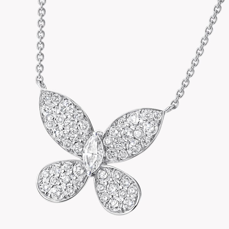 Pavé Butterfly Diamond Pendant