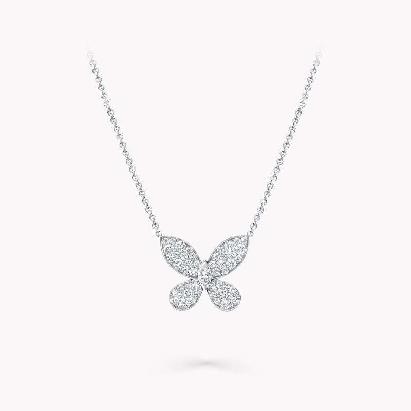 Pavé Butterfly Diamond Pendant