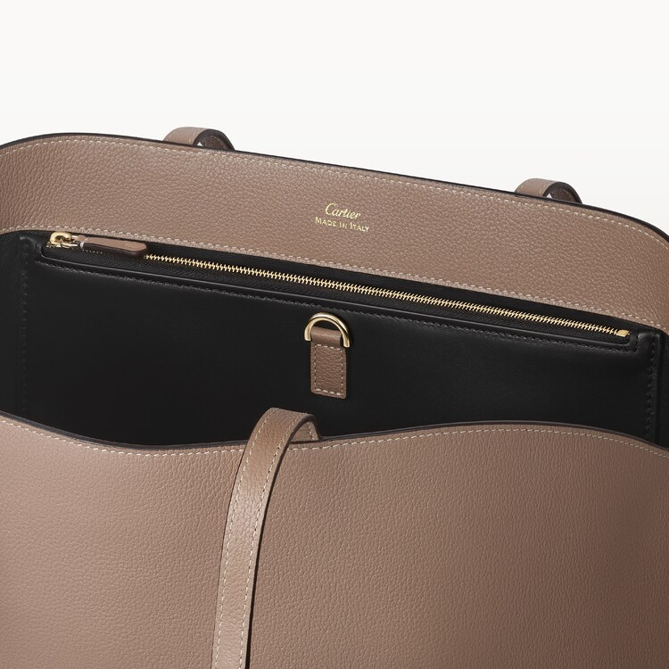 Tote bag, C de Cartier khaki