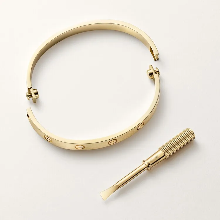 LOVE BRACELET, CLASSIC MODEL, BRUSHED & JUSTE UN CLOU BRACELET, CLASSIC MODEL