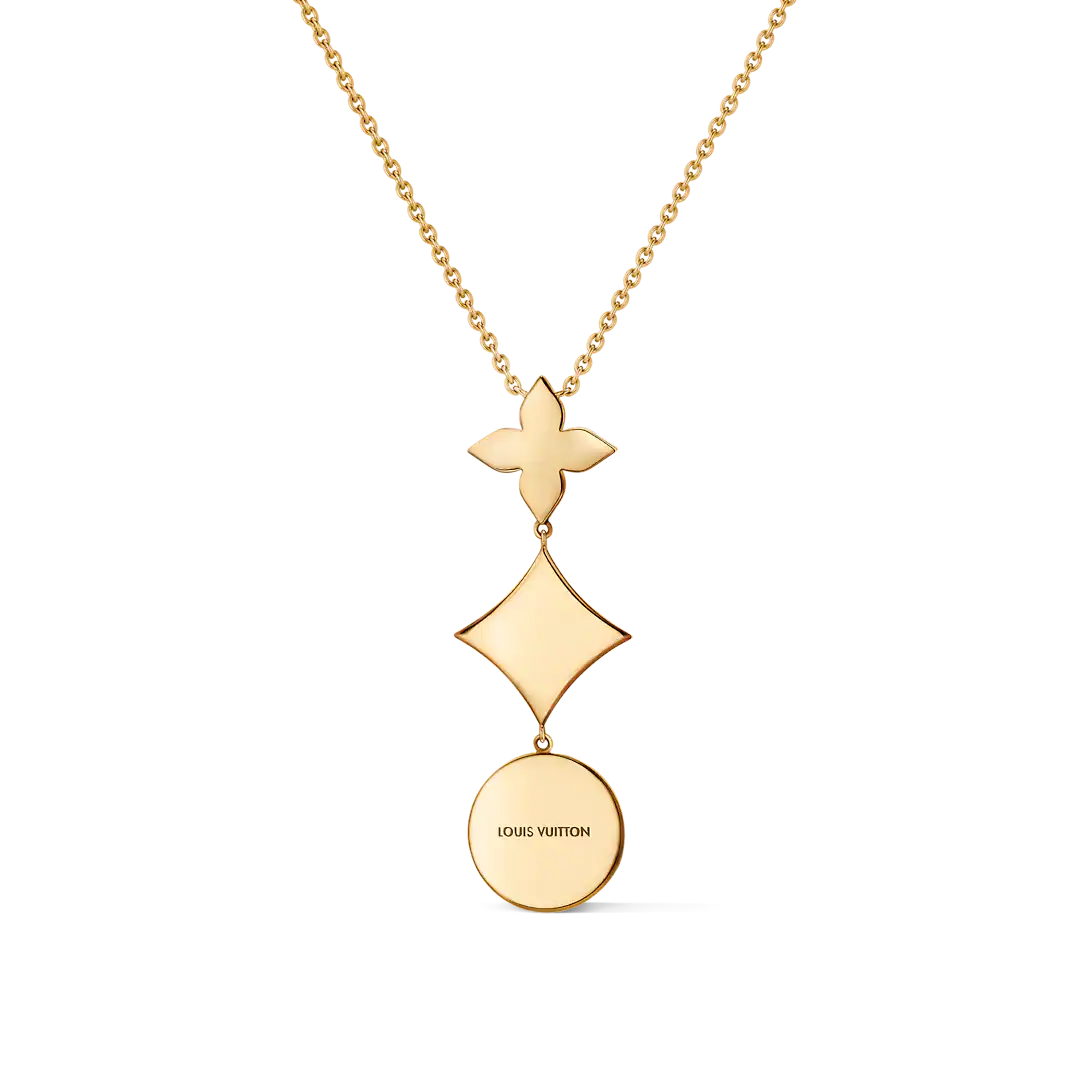 Color Blossom Lariat Necklace, Yellow Gold, Onyx And Diamond
