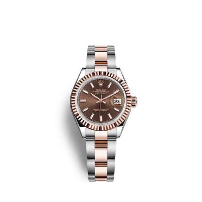 Lady-Datejust 28, Oystersteel and 18k Everose Gold, Ref# 279171-0018