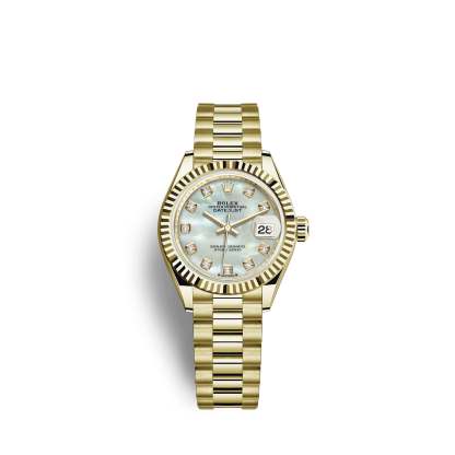 Lady-Datejust 28, 18k Yellow Gold, Ref# 279178-0025