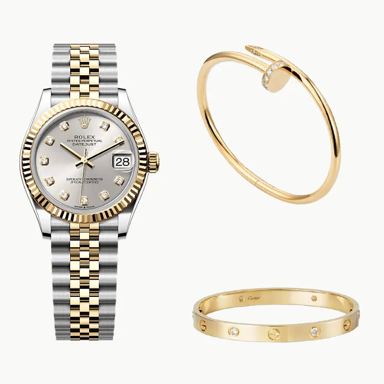 3‑Piece Datejust 31– Love, Yellow Gold & Diamonds