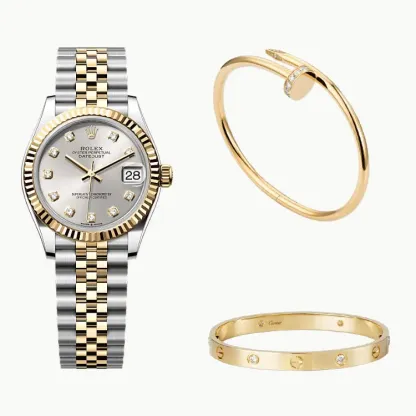 3‑Piece Datejust 31– Love, Yellow Gold & Diamonds