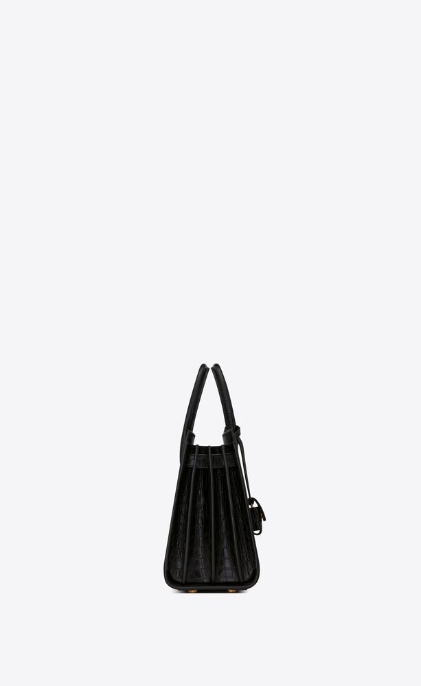 SAC DE JOUR BABY IN MATTE CROCODILE EMBOSSED LEATHER