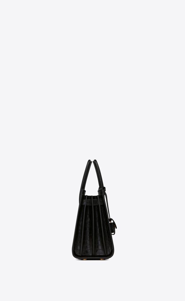 SAC DE JOUR BABY IN MATTE CROCODILE EMBOSSED LEATHER