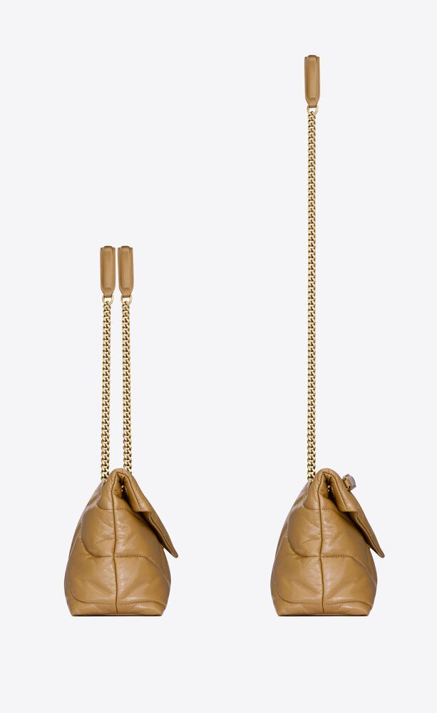 SMALL PUFFER IN CRINKLED LEATHER