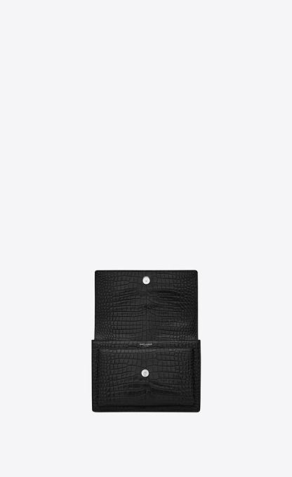 SUNSET MEDIUM IN CROCODILE-EMBOSSED LEATHER