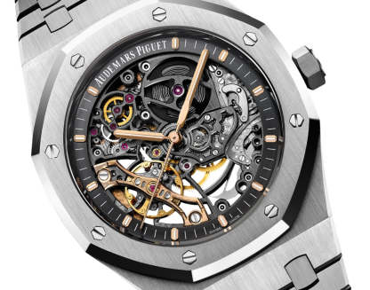 Royal Oak DOUBLE BALANCE WHEEL OPENWORKED Ref# 15407ST.OO.1220ST.01