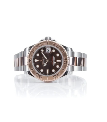 Yacht-Master 37 Steel and Everose Gold Rolesor Yacht-Master 37 Watch - Black Dial - Oyster Bracelet 268621