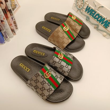 DOUBLE G Supreme Monogram Slide Sandals
