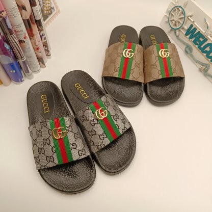 DOUBLE G Supreme Monogram Slide Sandals
