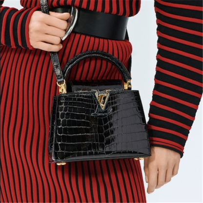 CROCODILIAN LEATHER-CAPUCINES