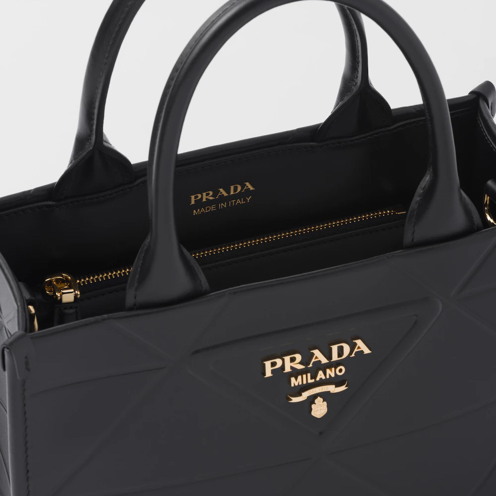 Mini  Symbole leather bag with stitching