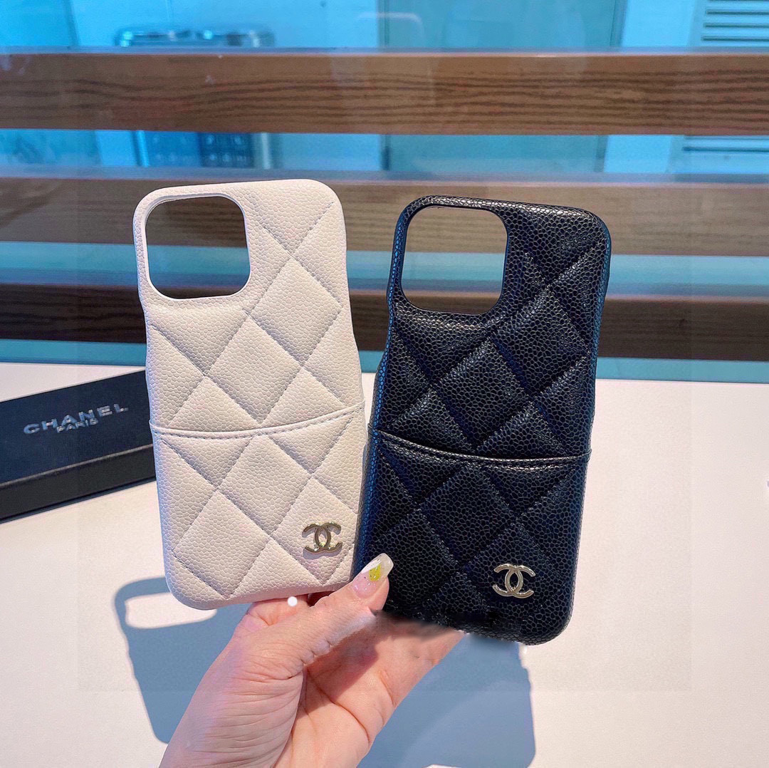 Leather diamond car line plug-in cell phone case