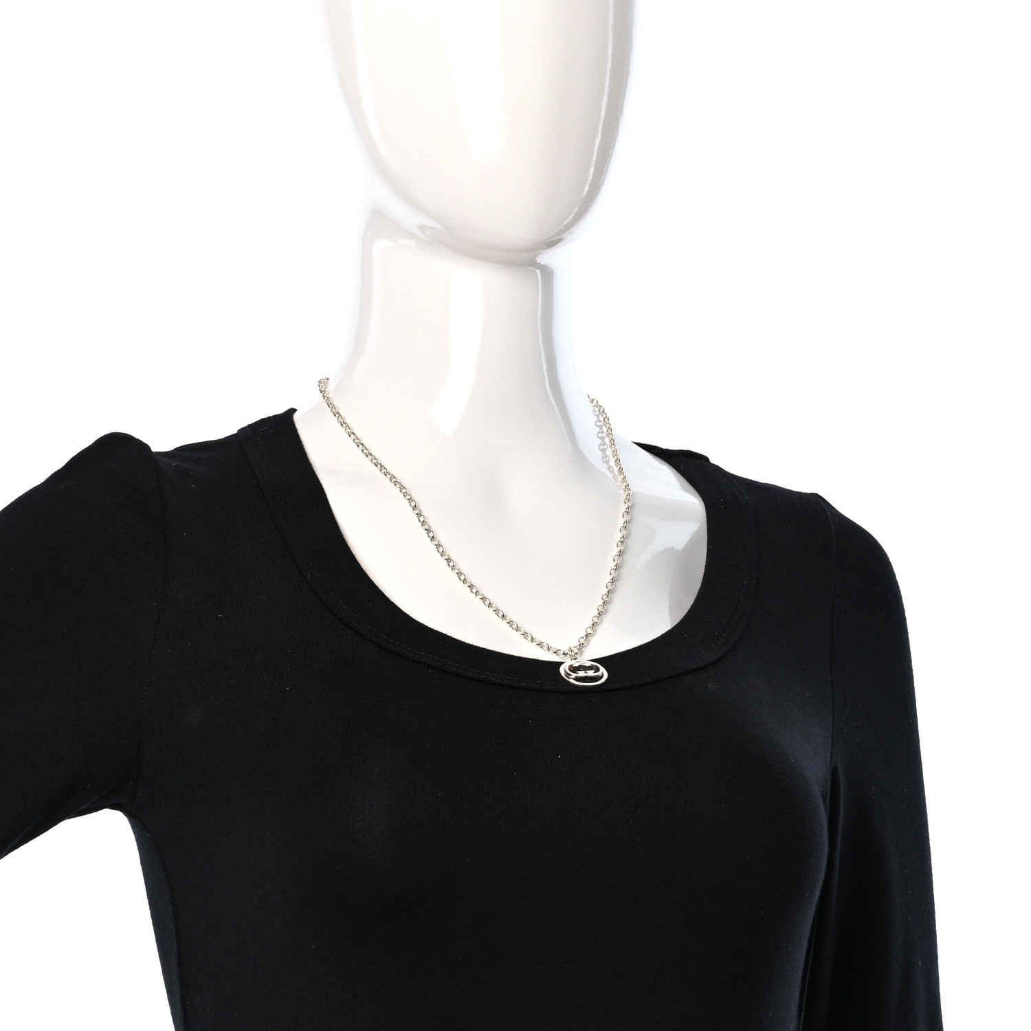 Sterling Silver Interlocking G Pendant Necklace