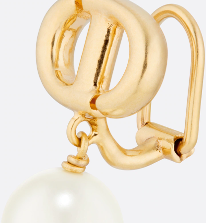 CD Navy Clip-On Earrings