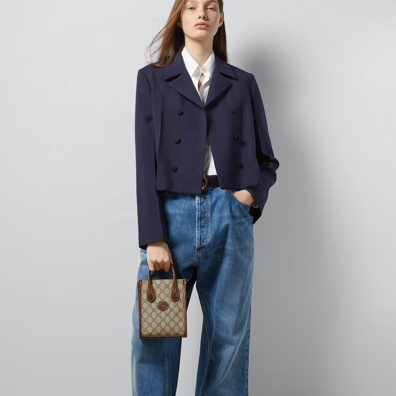 Mini tote bag with Interlocking G