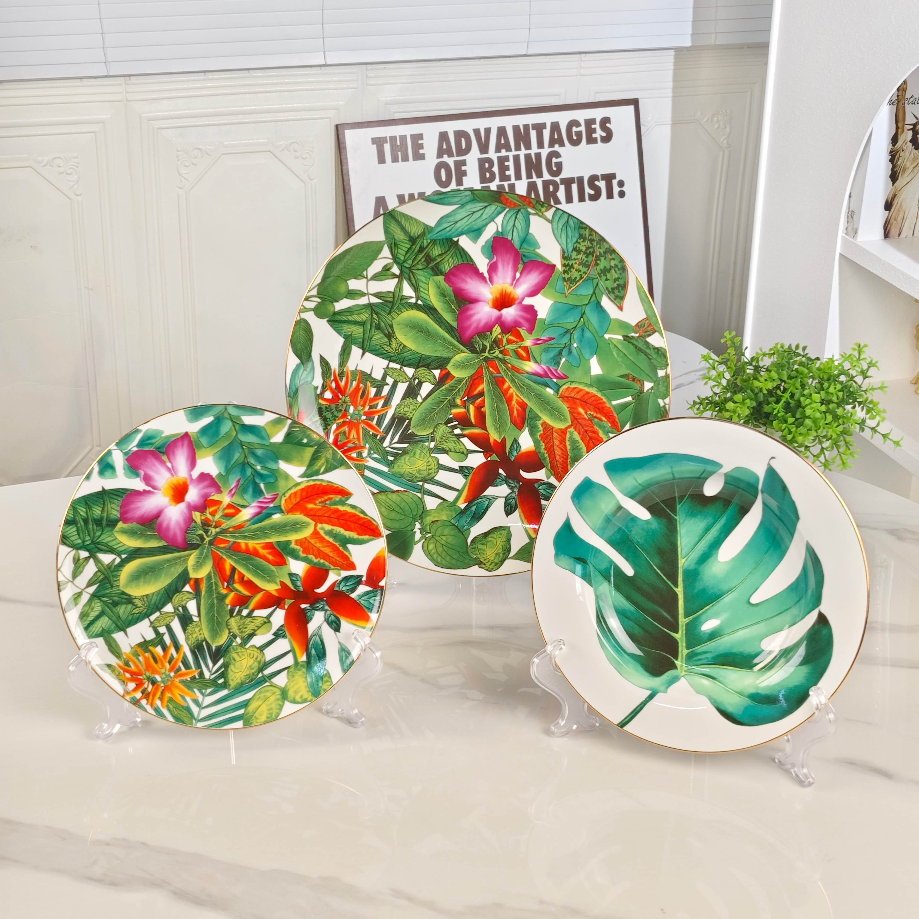 New Arrival 🔥 Herthtmès — Exquisite & High-End: "Rainforest" 22-Piece Dinnerware Set