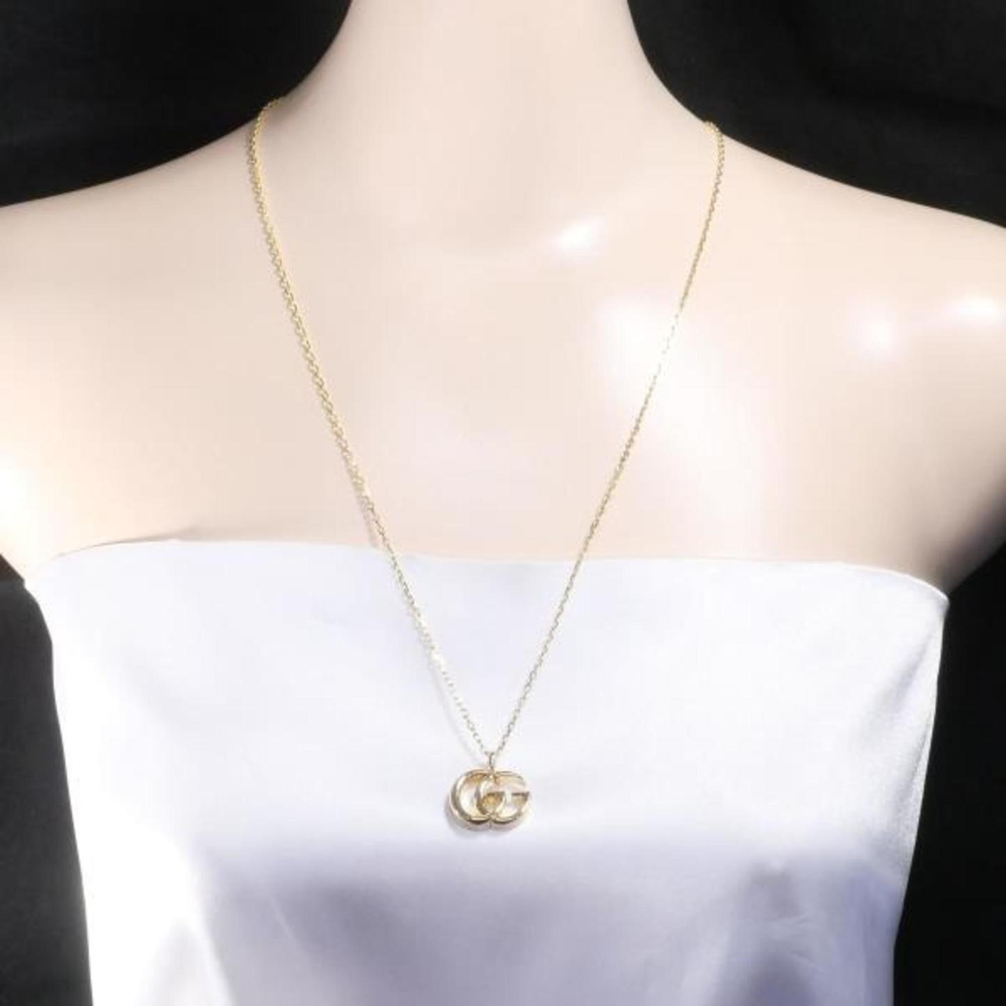 Double G K18YG Necklace Total Weight Approx. 16.4g 63cm Jewelry