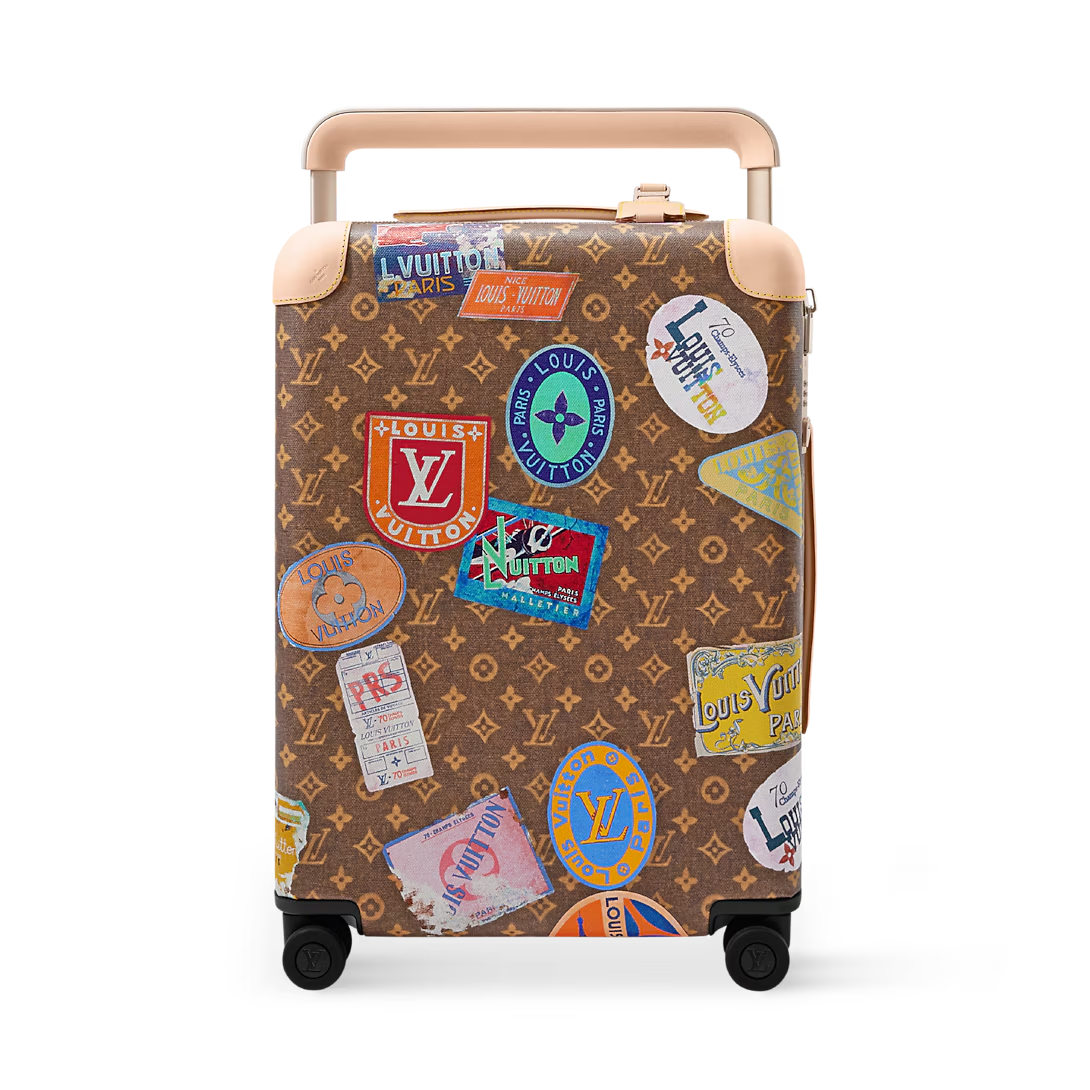 Printed travel suitcase
