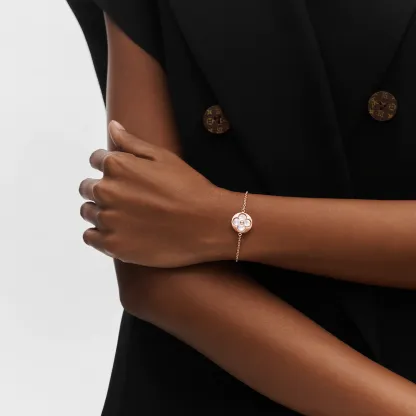 Idylle Blossom bracelet, 3 golds and diamonds