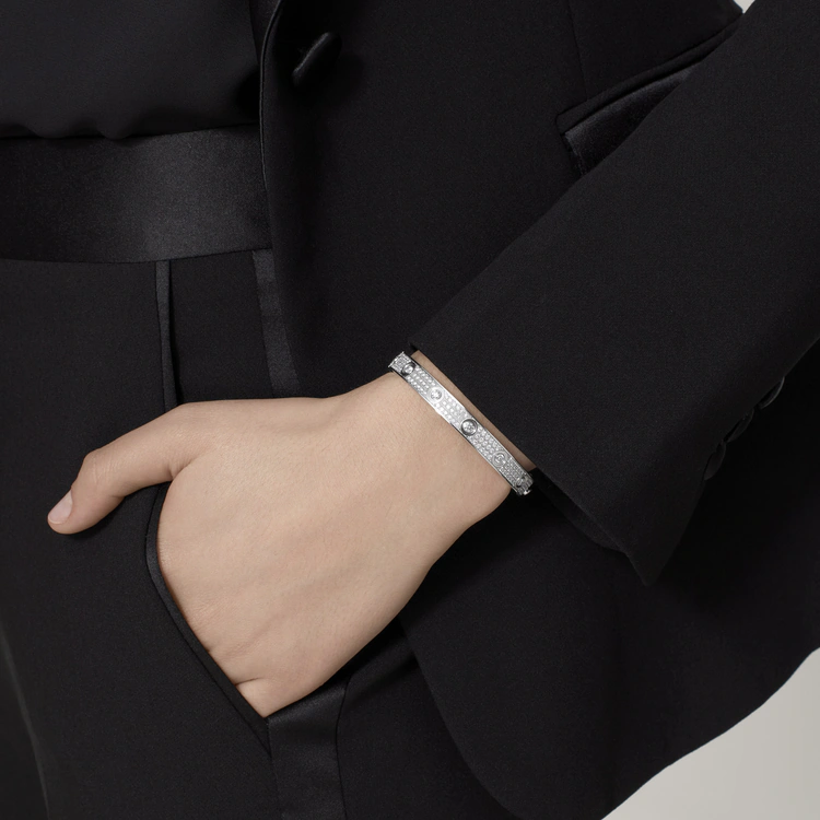 LOVE BRACELET, DIAMOND-PAVED