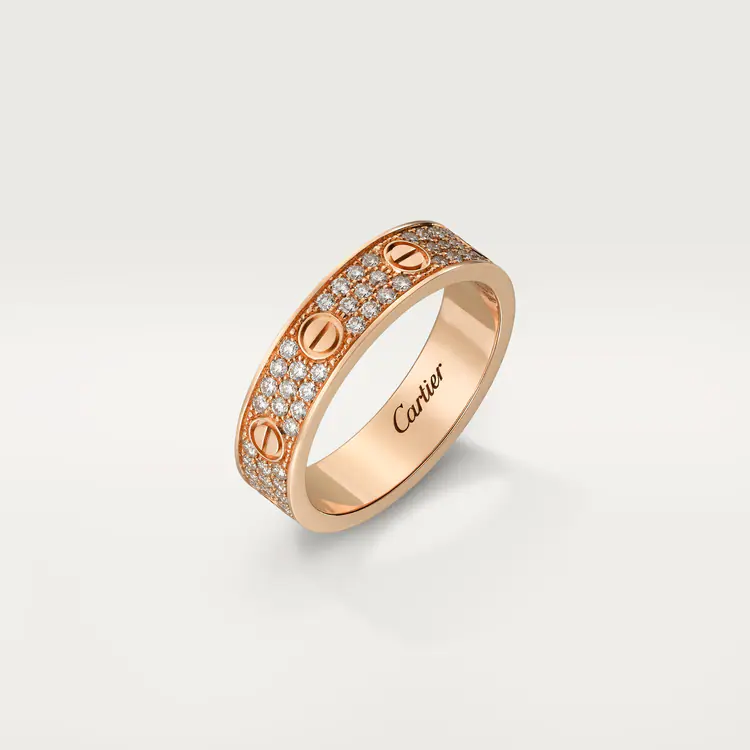 LOVE WEDDING BAND, DIAMOND-PAVED