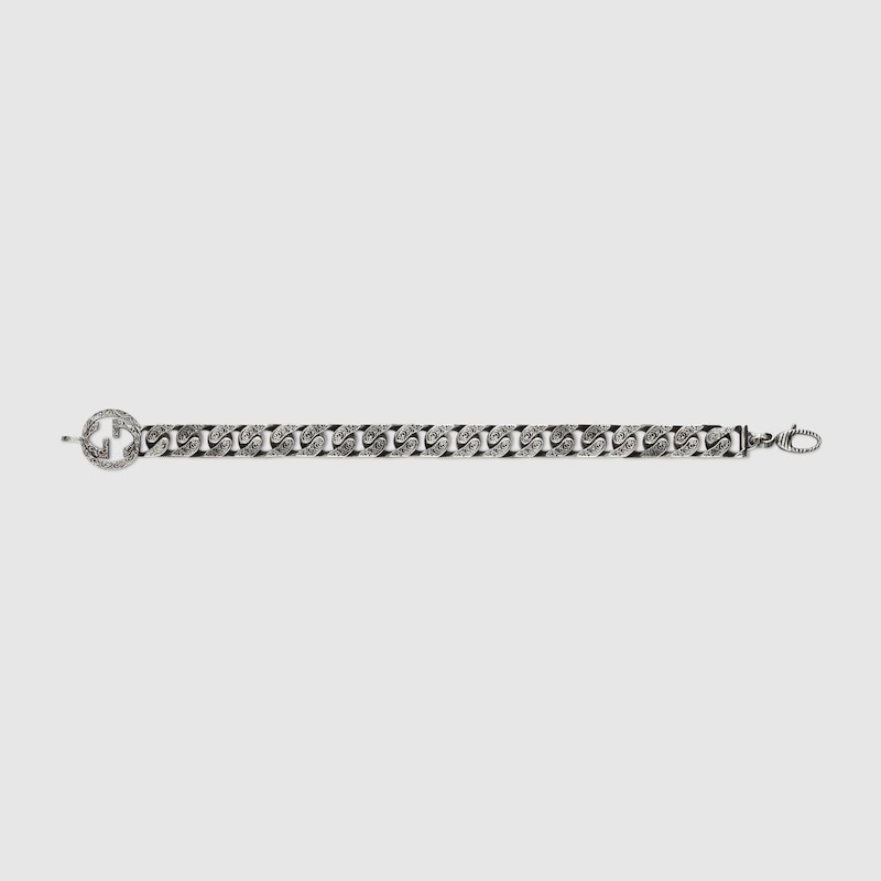 INTERLOCKING CHAIN BRACELET IN SILVER