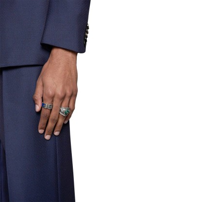 Medium Feline Head Sterling Silver Ring