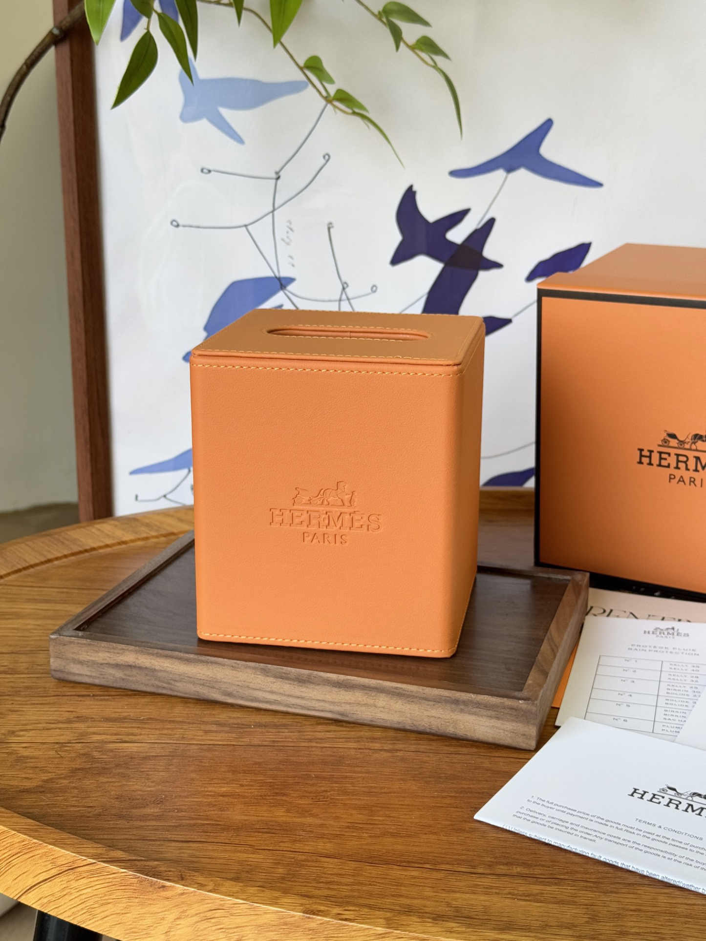 Hethtrmès Premium Leather Tissue Box
