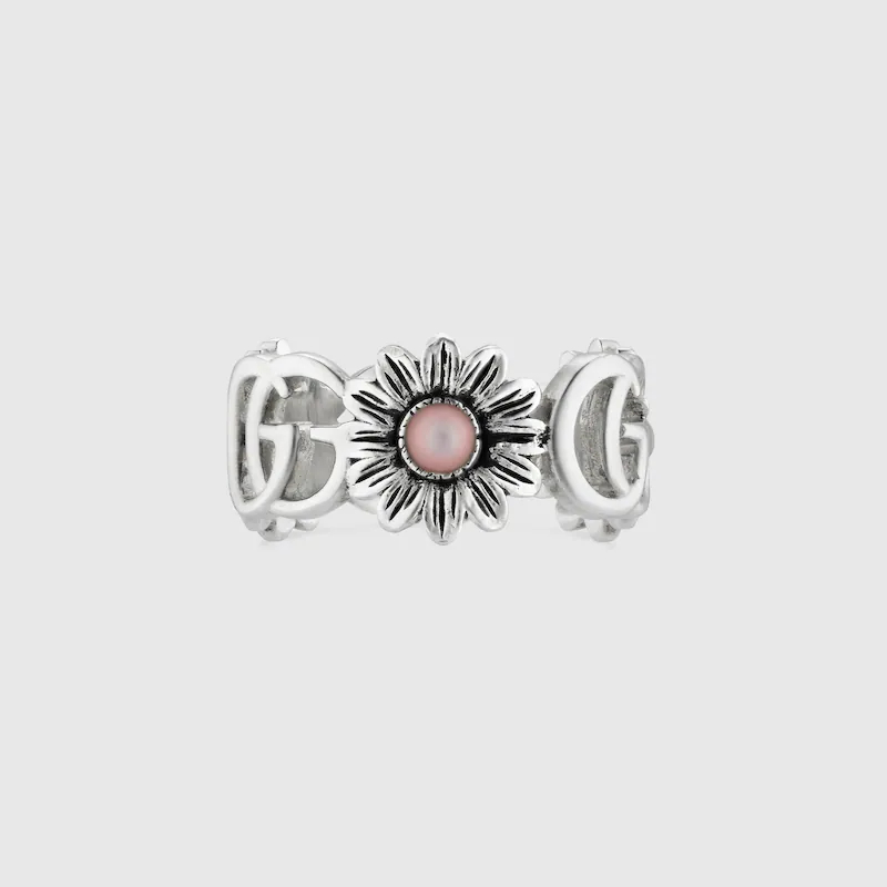 DOUBLE G MOTHER OF PEARL RING