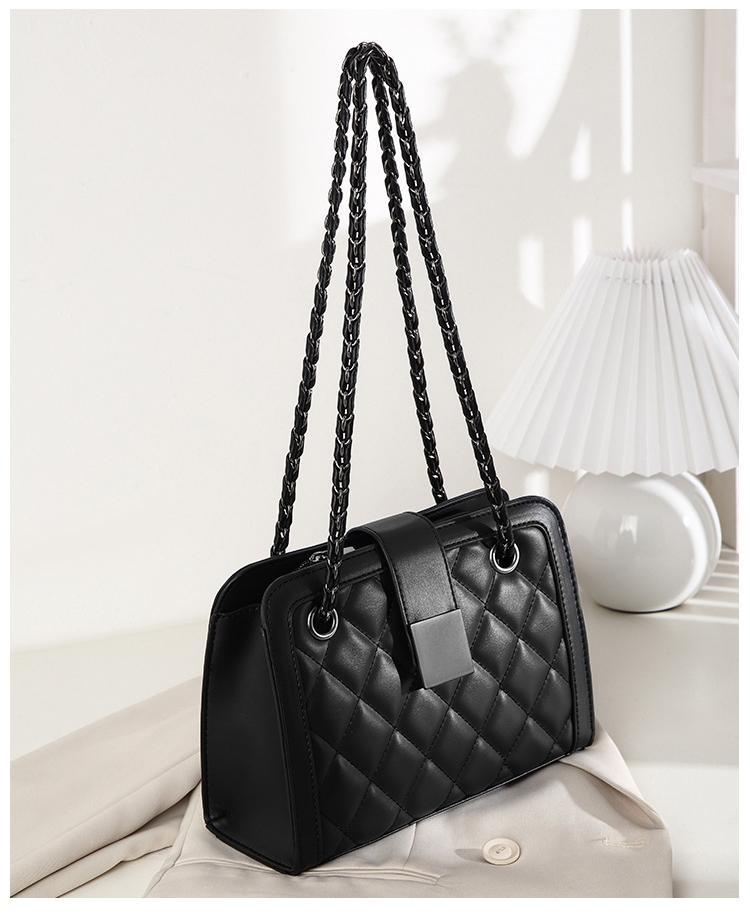 Large-capacity bag women's crossbody bag new fashion popular versatile rhombus chain shoulder bag