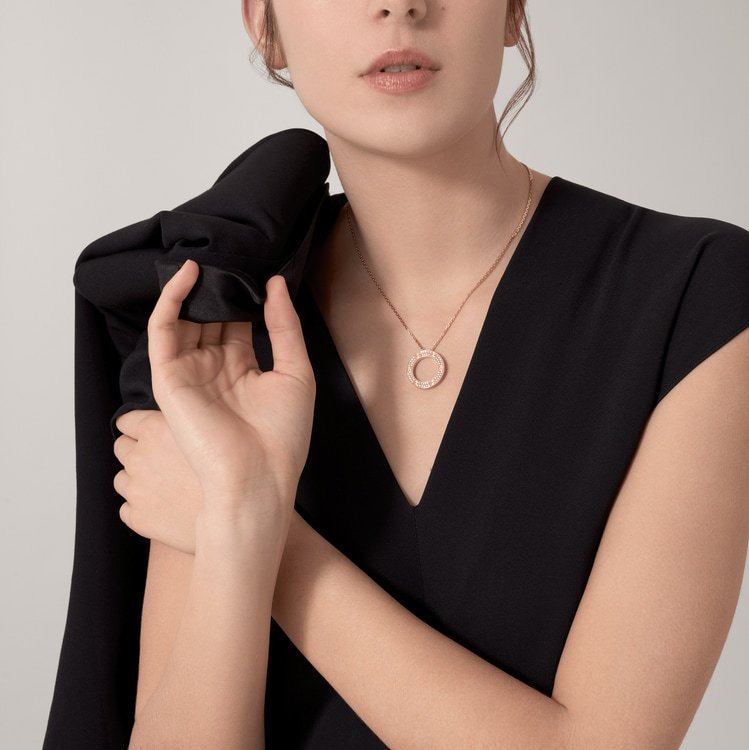 LOVE NECKLACE, DIAMOND-PAVED