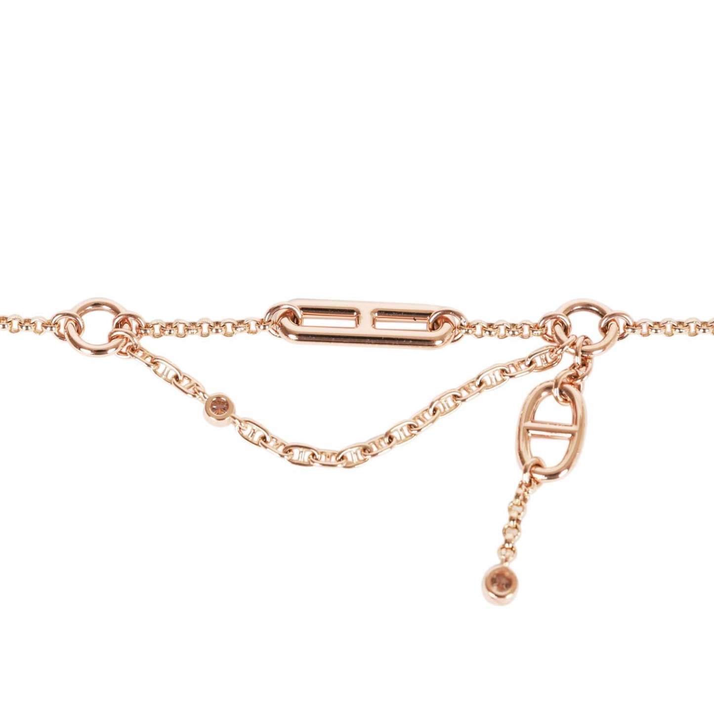 18k Rose Gold Diamond Chaine d'Ancre Chaos XS Bracelet