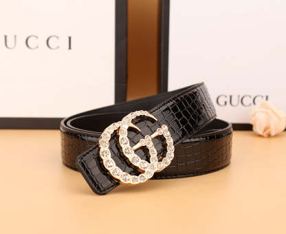 2 Styles Luxurious Double G Rhinestone Belt