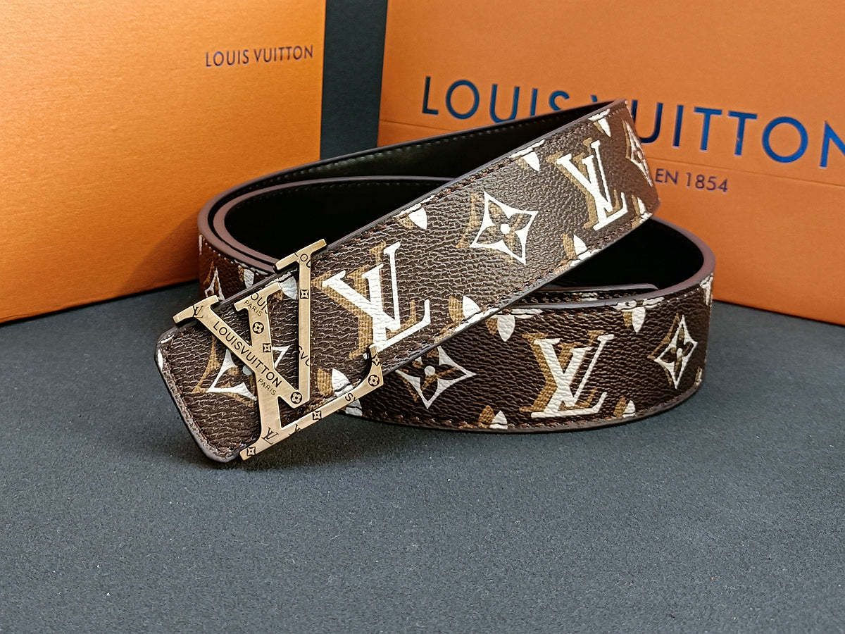 3 Colors  luxury four-leaf clover double shadow printed belt