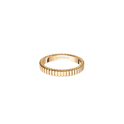 GROSGRAIN YELLOW GOLD WEDDING BAND