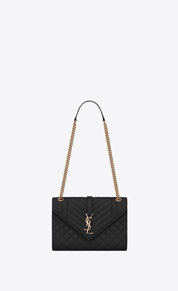 ENVELOPE MEDIUM IN QUILTED GRAIN DE POUDRE EMBOSSED LEATHER