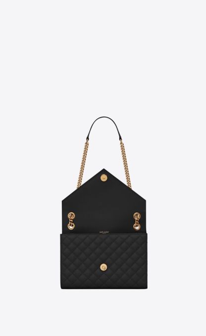 ENVELOPE MEDIUM IN QUILTED GRAIN DE POUDRE EMBOSSED LEATHER