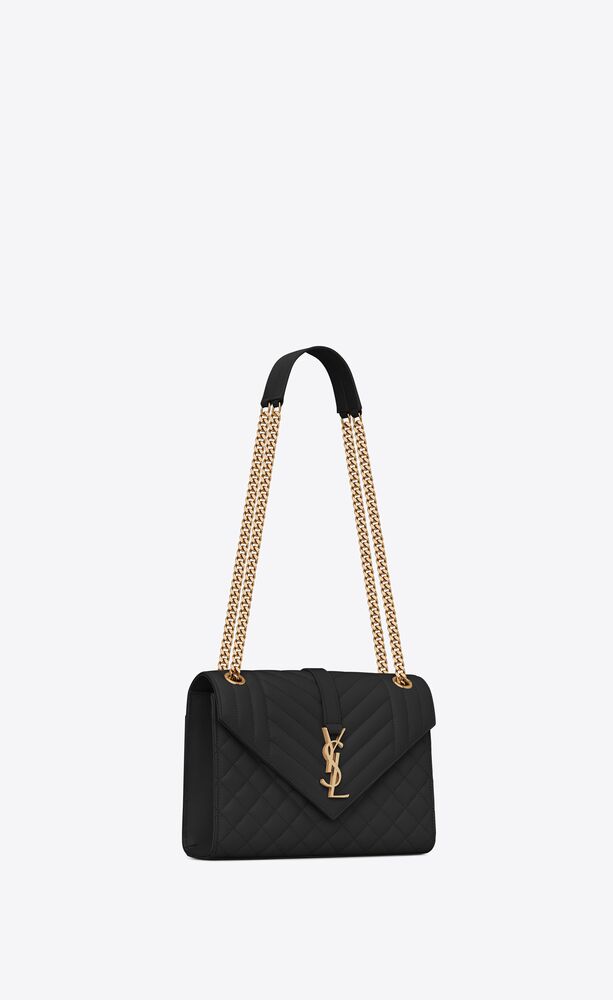 ENVELOPE MEDIUM IN QUILTED GRAIN DE POUDRE EMBOSSED LEATHER